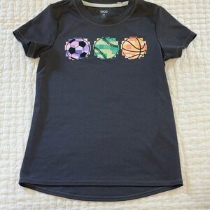 DSG Kids' Black Sports Ball Graphic Tee